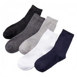 Men's Cotton Crew Socks - Breathable, Moisture-Wicking & Odor-Resistant for Sports & Business