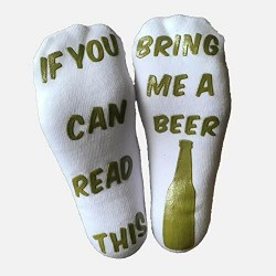 Luxury Combed Cotton " Bring Me Beer " Socks