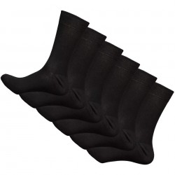 Big Foot Black Mens 100% Cotton Non Elastic Diabetic Socks Loose Grip 11-14