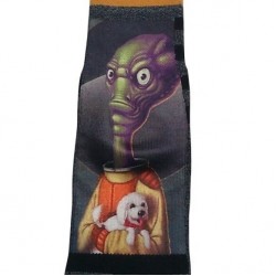 2 Pair Adult Size 8-13 Socks Alien Animal Mugshots