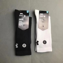 UA Embroidered Terry Sole Basketball Socks | Long Tactical Sports Crew Socks for Men | Breathable Quick-Dry Running Socks