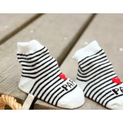 For Cute Newborn Baby Toddler Infant Kids Strip Cotton Love Mama/Papa Socks 0~6 Months Baby Socks