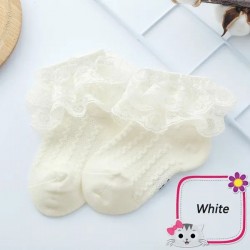1 Pair Baby and Kid Lace Ruffle Socks Newborn Cotton Baby Girls Sock Cute Toddler Socks Princess Style