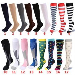 48 Styles 1pair Running Men Women Socks Sports Compression Socks Support Nylon Unisex Outdoor Racing Long Pressure Stockings