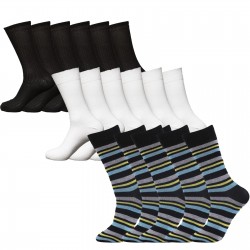 3-12 Pairs Mens Non-Elastic Diabetic Friendly Cotton Rich Socks UK 6-11 Soft