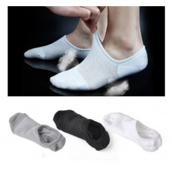 3 Pairs Casual Cotton Loafer Boat Non-Slip Invisible Low Cut Solid Color Socks Fancy AUYOK00001zd