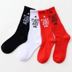 Unisex Cool Letter Print Socks Cotton Socks Sport Socks
