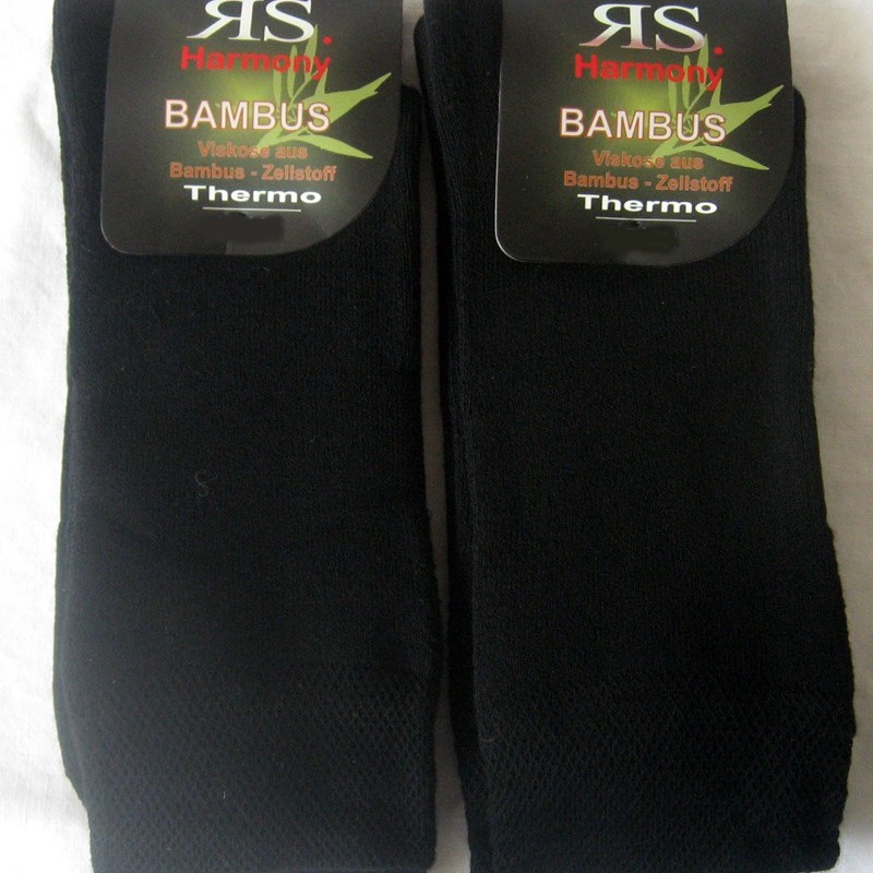 2 Pairs Men's Thermal Bamboo Socks Winter Socks Extra Warm Black 47-50