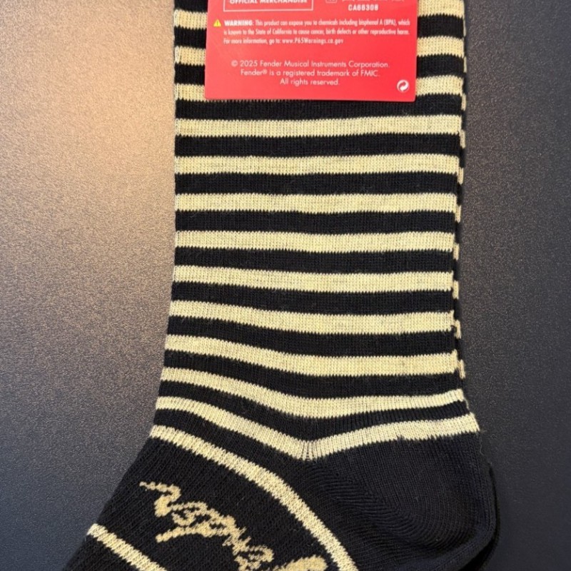 FENDER GUITAR MENS CREW SOCK ~ PAIR NOVELTY RETRO ADULT OS LOW CUT SOCKS