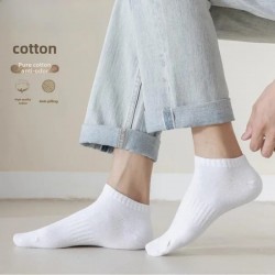 Men's Cotton Crew Socks - Moisture Wicking, Odor Resistant, Unisex Athletic Socks for Sports and Casual Wear