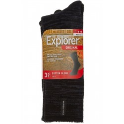 3 x Bonds Explorer Original Cotton Crew Socks Black
