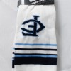 TCK Unisex Arch Compression Baseball Crew Socks DH3 White/Blue Small NWT