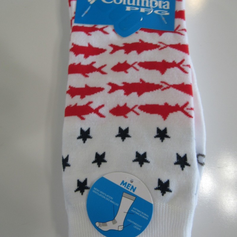 Columbia Mens PFG Fishing Crew Socks 3 Pack 6-12 Nwt