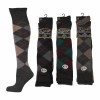 12 Pairs Premium Wool Knee High Socks Mens, Argyle Boot Socks Mens UK 6-11