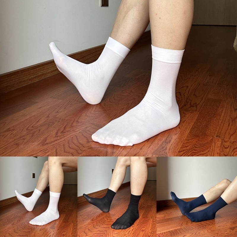 Stylish See Through Dress Socks for Men Lightweight and Comfortable Fit