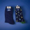 ​Juncture Men’s Novelty Socks Lot 2 Pair Blue Martini & Argyle - Fits Size 6-12