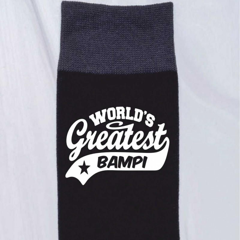 Greatest Bampi Men's Black Socks Novelty Birthday Fathers Day Gift