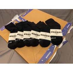 [6 pack] Bombas Classic Marl Quarter - Navy Socks Medium