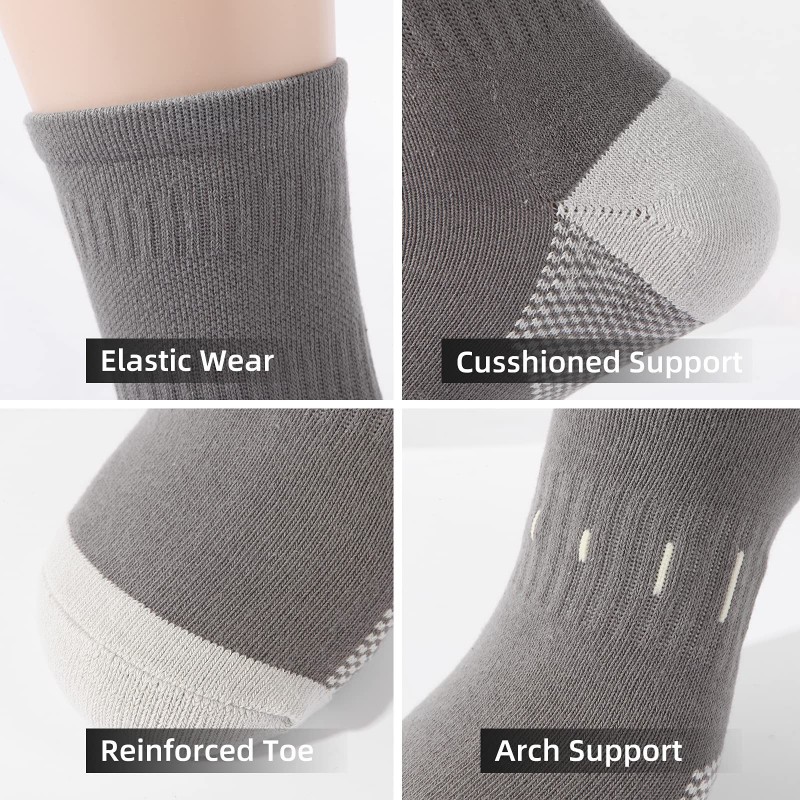 Mens Socks Cushioned Work Socks Walking Socks Womens Crew Athletic Socks for
