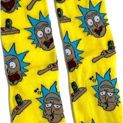 Mens Rick & Morty Rick Drooling Yellow Socks 6-11 UK / 39-45 Eur / 7-12 US
