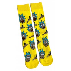 Mens Rick & Morty Rick Drooling Yellow Socks 6-11 UK / 39-45 Eur / 7-12 US