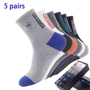 5 Pairs Men’s Sports Socks – Breathable Sweat-Wicking Athletic Socks, Lightweigh