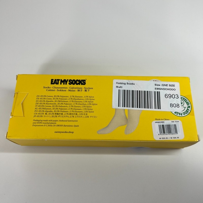 Eat My Socks Hotdog novelty socks one size fits most adult 1 pack pair gift