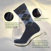6 Pairs Men's Argyle Socks Designer Cotton Rich Dress Stylish Socks Size 6-11