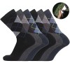 6 Pairs Men's Argyle Socks Designer Cotton Rich Dress Stylish Socks Size 6-11
