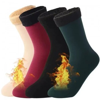 1/2/3/5 Pairs Unisex Thermal Socks Fleece Lined Warm Winter Thermal Socks UK