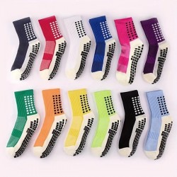 1 pair of men's medium-sized crew sports socks, non-slip, shock-absorbing, comfortable and breathable socks, suitable for men's basketball