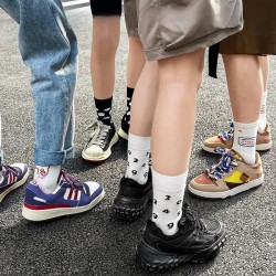 Unisex Cotton Crew Socks | Trendy Skate & Streetwear Socks with Letter Print