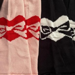 Women's Lolitas Knit Long Socks Bowknot Leg Warmers Harajuku Booties Socks Gift
