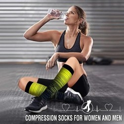 Compression Socks 15-30 MmHg Is Best Athletic&Medical for Men & Women Running Flight Travel Nurse(S-XL)