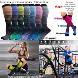 Compression Socks 15-30 MmHg Is Best Athletic&Medical for Men & Women Running Flight Travel Nurse(S-XL)