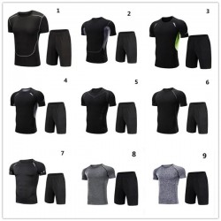 Men Sportswear Compression Sport Suits Quick Dry Running Sets Clothes Sports Joggers Training Gym Fitness Tracksuits Running Set