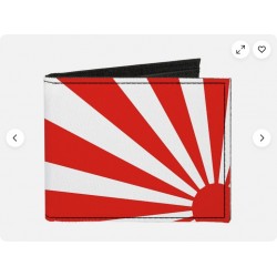Canvas Bi-Fold Wallet Rising Sun White/Red (US IMPORT)
