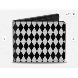 Bi-Fold Wallet Diamonds Stripe White/Black (US IMPORT)