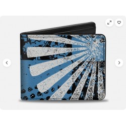 Bi-Fold Wallet Grunge Chaos Blue (US IMPORT)