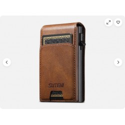JCGOOD Men's Bifold Wallet with Large Capacity, Slim Leather Card Case, and Card