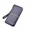 1Pc Men's PU Long Wallet Folding Business Billfold Zipper