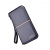 1Pc Men's PU Long Wallet Folding Business Billfold Zipper
