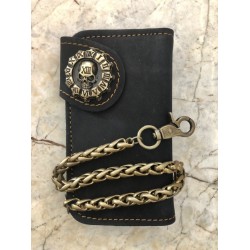 Leather Biker Wallet Chain Handmade Leather Wallet Mens Bifold Wallet Gift 102