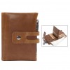 Men Retro Casual Short Wallet Double Zipper Snap Closure Coin Purse