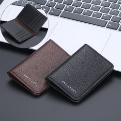 Ultra-thin Men's Leather Slim Wallet Bifold ID Credit Card Holder Billfold Purse