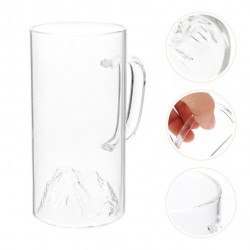 1Pc Tea Glass Cup Milk Tea Cup Single Layer Water Drinking (As Shown) water cup