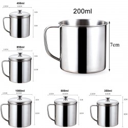 Water Stainless steel Cup Milk Coffee Home Travel Tumbler With Handle 1pc