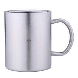 1PC Household Stainless Steel Beer Mug Cup Water Cup for Home Room Hotel (Big