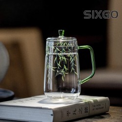 6pcs Drinking Glass Cups Glass Water Cup Transparent Milk Cup Coffee Cup