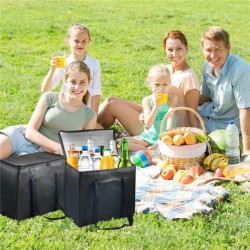 High capacity Lunch Thermal Cooler Bag, Insulation Food Holder Insulated Storage Box Portable Picnic Camping Cooler Drink Carrier